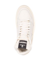 Baskets montantes en cuir beiges Rick Owens DRKSHDW