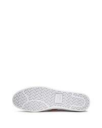 Baskets montantes en cuir blanc et rouge Converse