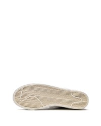 Baskets montantes en cuir blanc et vert Nike