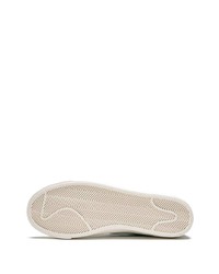 Baskets montantes en cuir blanc et vert Nike