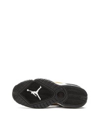 Baskets montantes en cuir blanches et noires Jordan