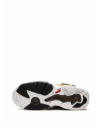 Baskets montantes en cuir blanches et noires Puma