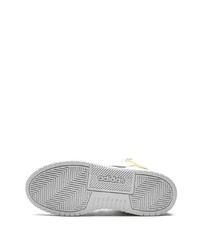 Baskets montantes en cuir blanches et noires adidas