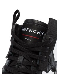 Baskets montantes en cuir blanches et noires Givenchy