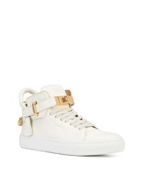 Baskets montantes en cuir blanches Buscemi