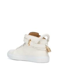 Baskets montantes en cuir blanches Buscemi