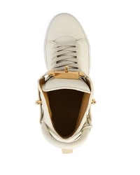 Baskets montantes en cuir blanches Buscemi