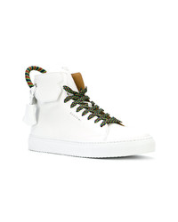 Baskets montantes en cuir blanches Buscemi