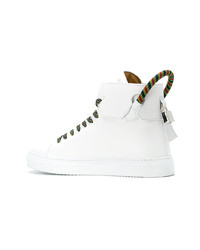 Baskets montantes en cuir blanches Buscemi