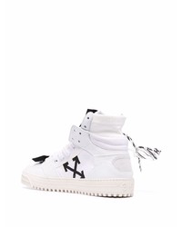 Baskets montantes en cuir blanches Off-White