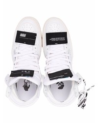 Baskets montantes en cuir blanches Off-White