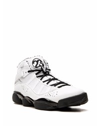 Baskets montantes en cuir blanches Jordan