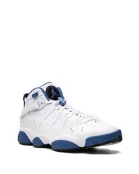 Baskets montantes en cuir blanches Jordan