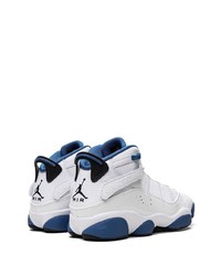 Baskets montantes en cuir blanches Jordan