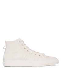 Baskets montantes en cuir blanches adidas