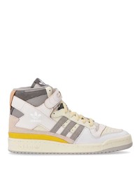 Baskets montantes en cuir blanches adidas