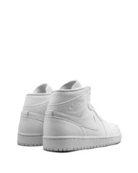 Baskets montantes en cuir blanches Jordan