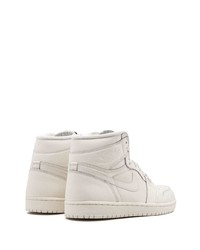 Baskets montantes en cuir blanches Jordan