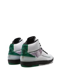 Baskets montantes en cuir blanches Jordan