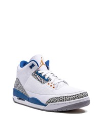 Baskets montantes en cuir blanches Jordan