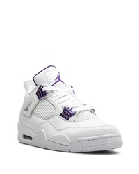 Baskets montantes en cuir blanches Jordan