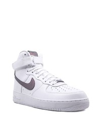 Baskets montantes en cuir blanches Nike