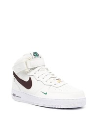 Baskets montantes en cuir blanches Nike