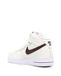 Baskets montantes en cuir blanches Nike