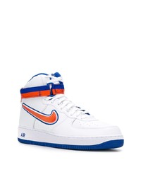 Baskets montantes en cuir blanches Nike