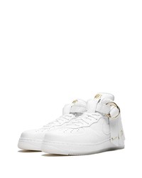 Baskets montantes en cuir blanches Nike