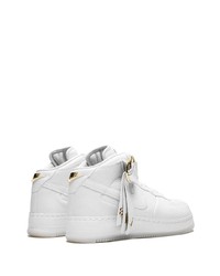 Baskets montantes en cuir blanches Nike