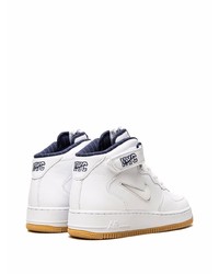 Baskets montantes en cuir blanches Nike