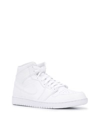 Baskets montantes en cuir blanches Nike