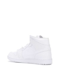 Baskets montantes en cuir blanches Nike