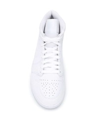 Baskets montantes en cuir blanches Nike