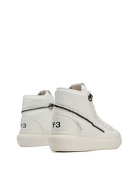 Baskets montantes en cuir blanches Y-3