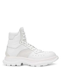 Baskets montantes en cuir blanches Alexander McQueen