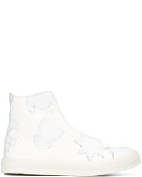 Baskets montantes en cuir blanches Alexander McQueen