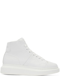 Baskets montantes en cuir blanches Alexander McQueen