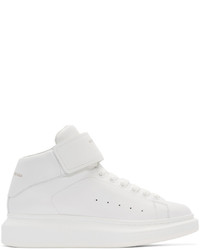 Baskets montantes en cuir blanches Alexander McQueen