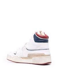 Baskets montantes en cuir blanches Isabel Marant