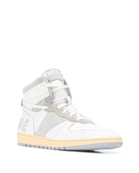 Baskets montantes en cuir blanches Rhude