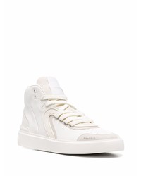 Baskets montantes en cuir blanches Balmain