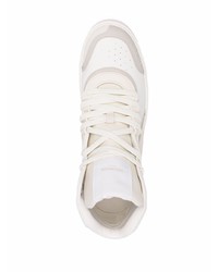 Baskets montantes en cuir blanches Balmain