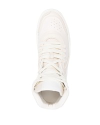 Baskets montantes en cuir blanches Balmain