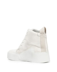 Baskets montantes en cuir blanches Boris Bidjan Saberi