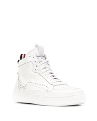 Baskets montantes en cuir blanches Thom Browne