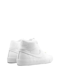 Baskets montantes en cuir blanches Nike