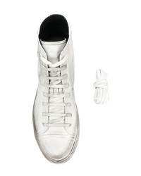 Baskets montantes en cuir blanches Saint Laurent