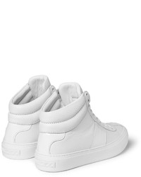 Baskets montantes en cuir blanches Jimmy Choo